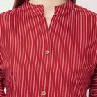 Printed 3/4th Sleeves Kurta, Maroon, small image number null