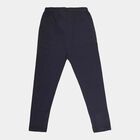 Girls Solid Ankle Length Leggings, Navy Blue, small image number null