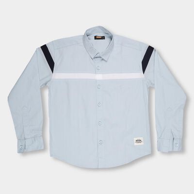 Boys Light Powder Blue Classic Casual Shirt