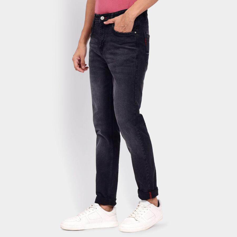 Men's Skinny Jeans, Black, large image number null
