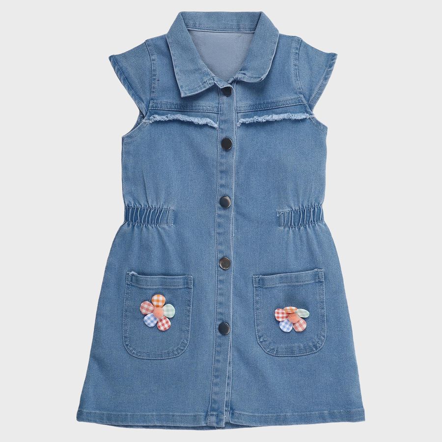 Girls' Frock, Light Blue, large