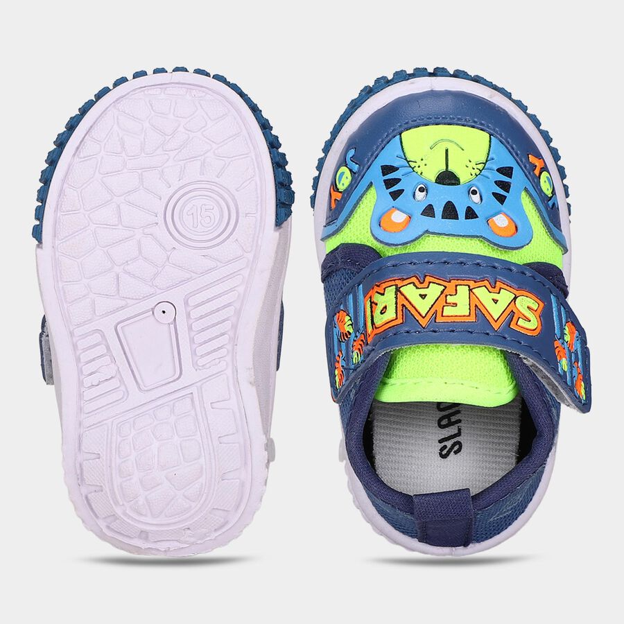 Boys' Blue Velcro Casual Sneakers, नीला, large