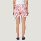 Women's Pink Regular Fit Floral Printed Shorts, Pink, small