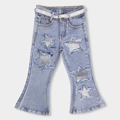 Girls' Light Blue Regular Fit Jeans