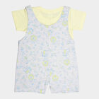 Infants Cotton Printed Baba Suit, Melange Light Grey, small image number null