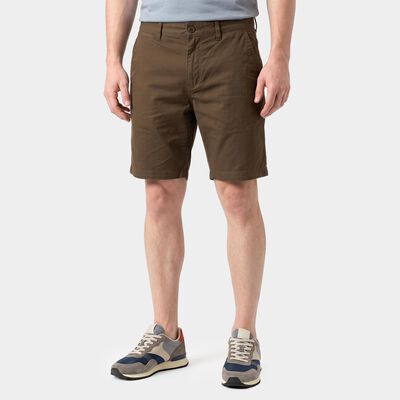 Men's Olive Green Regular Fit Cotton Bermuda Shorts