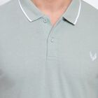 Men's Collared Half Sleeves T-Shirt , एक्वा, small image number null