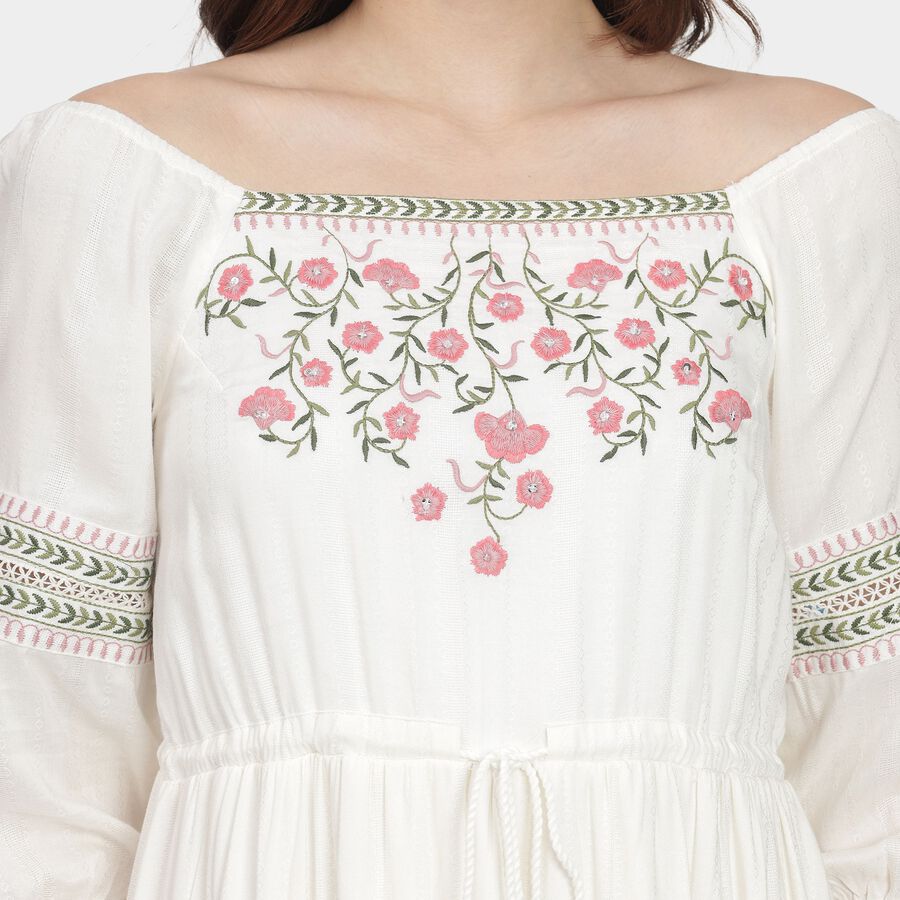 Ladies' Dress , ऑफ व्हाइट, large image number null