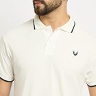 Men's Collared Half Sleeves T-Shirt , White, small image number null