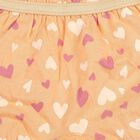 Girls' Peach Regular Fit Heart Print Bloomer, पीच, small