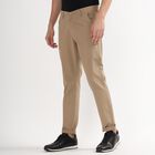 Men's Slim Fit Casual Trousers, Beige, small image number null