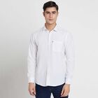 Printed Slim Fit Casual Shirt, White, small image number null