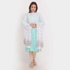 Cotton Printed Crinkled Dupatta, White, small image number null