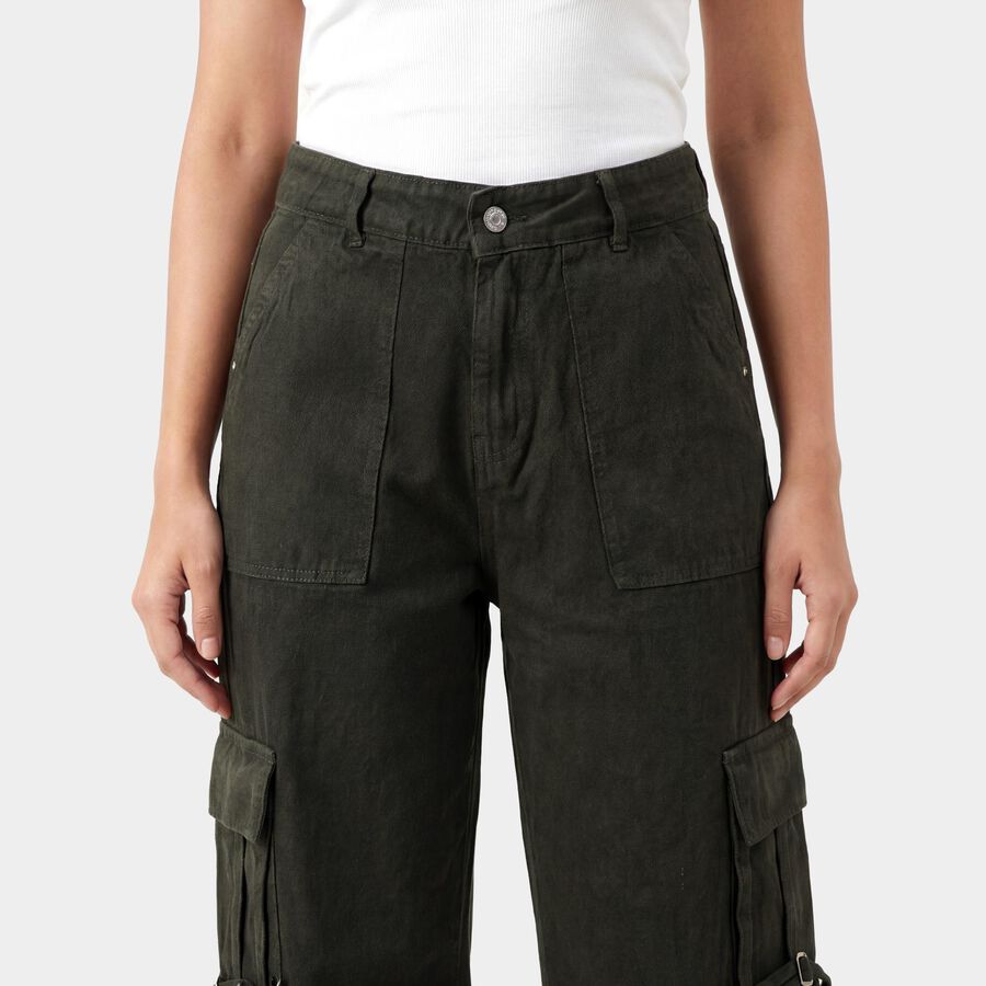 Women's Classic Olive Slim Fit Jeans, ओलिव, large