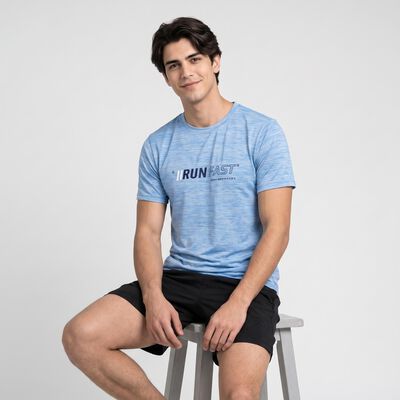 Men's Light Blue Round Neck Regular Drifit T-Shirt