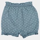 Girls Blue Regular Fit Star Printed Bloomer, Mid Blue, small