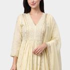 Women's Off White Embroidered Ethnic Set, Off White, small