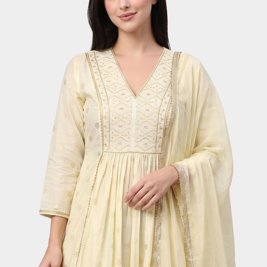 Women's Off White Embroidered Ethnic Set, Off White, large
