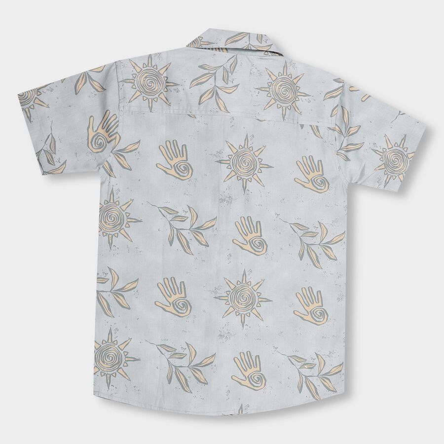Boys' 100% Cotton Casual Shirt, Light Green, large image number null