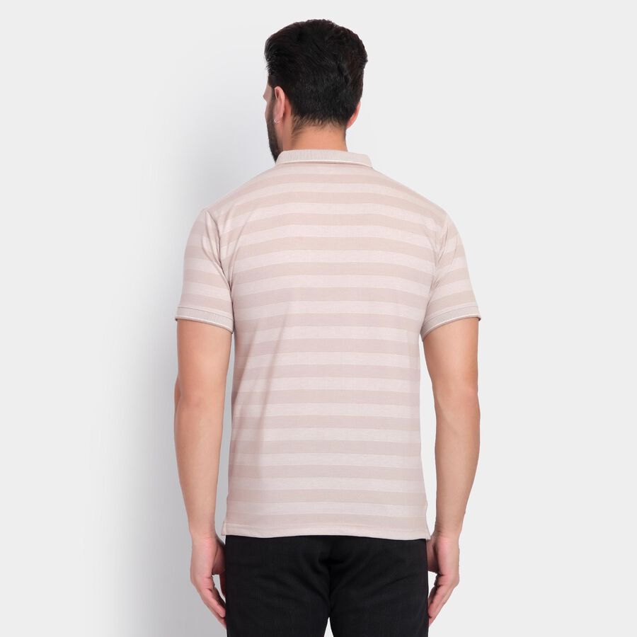 Men's Collared Half Sleeves T-Shirt , गहरा पीला, large