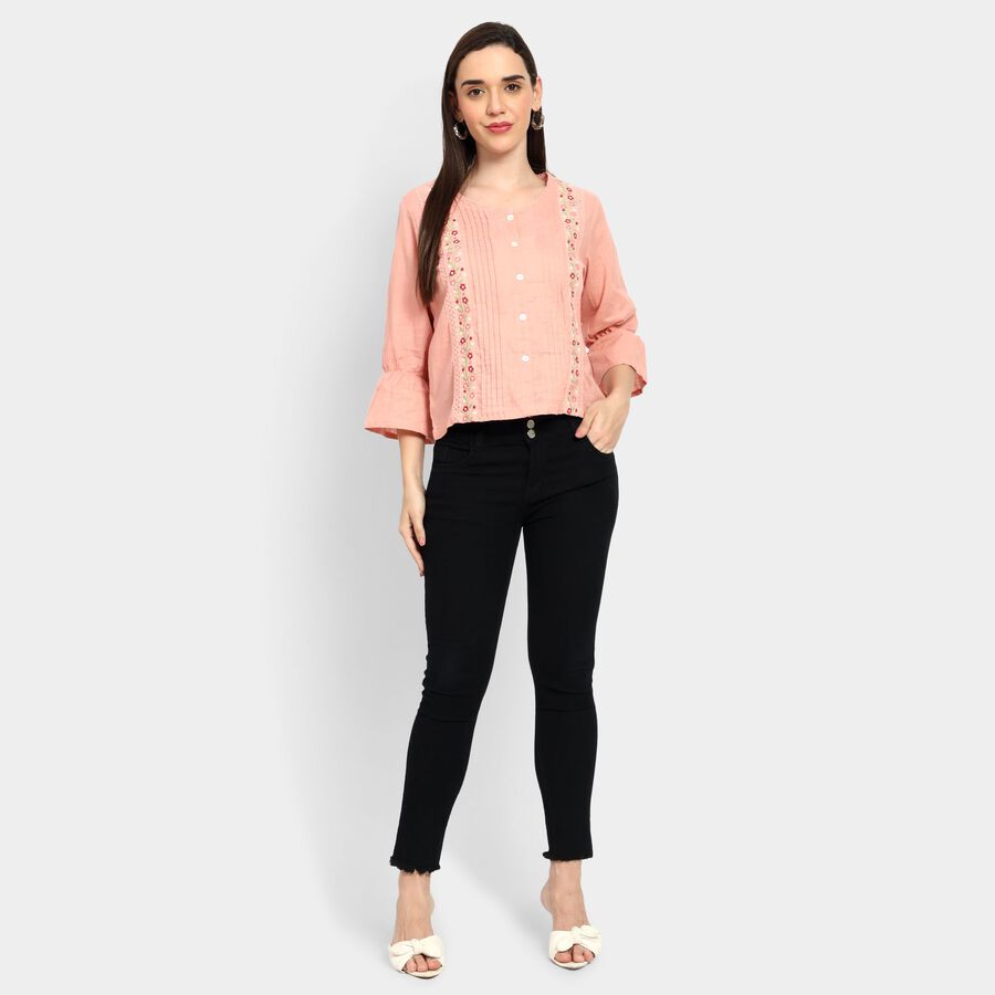 Ladies' 100% Cotton Kurti, Pink, large image number null