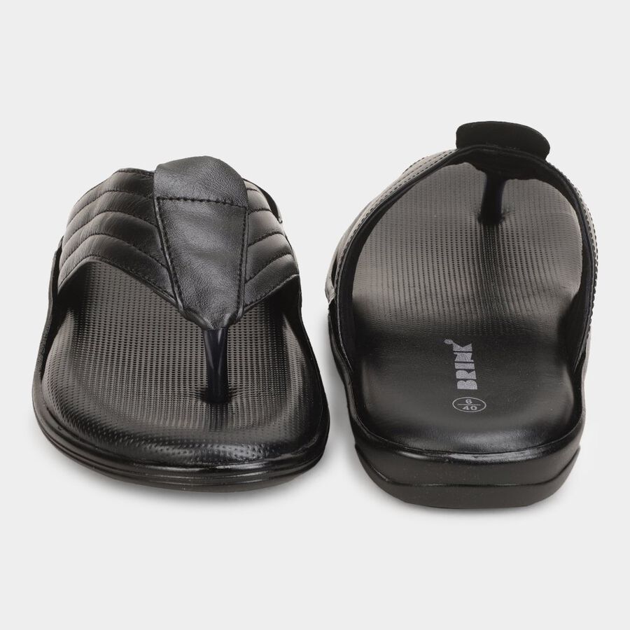 Mens Floater Sandals, Black, large image number null