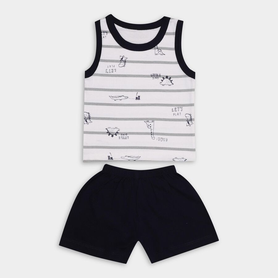 Infants' 100% Cotton Baba Suit , Navy Blue, large image number null