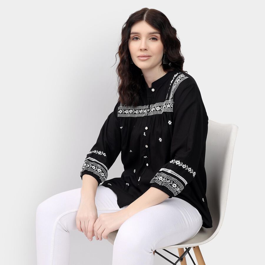 Ladies' Shirt, काला, large image number null