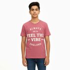 Boys Muted Rose Pink Round Neck Casual Half Sleeve T-Shirt, गुलाबी, small image number null