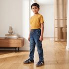 Boys Blue Relaxed Fit Cargo Jeans, Dark Blue, small