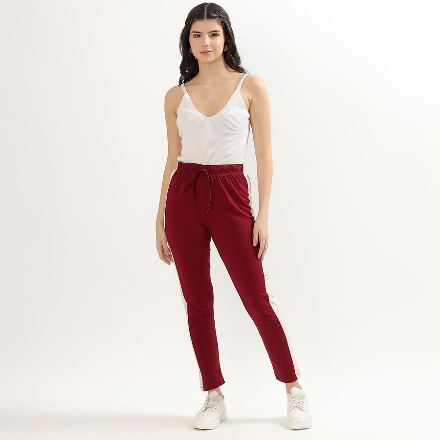 Ladies' Regular Track Pants , Wine, large image number null