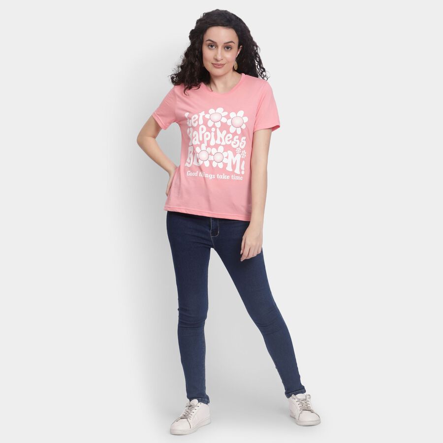 Ladies' Round Neck T-Shirt , Light Pink, large image number null