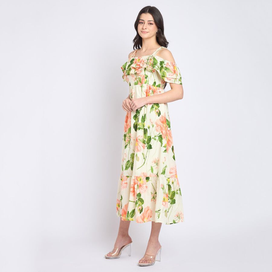 Ladies' 100% Cotton Dress , ऑफ व्हाइट, large image number null