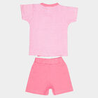 Infants Cotton Stripes Shorts Set, White, small image number null