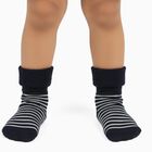 Infants Snow White and Midnight Navy Regular Fit Foldable Cuff Socks Pack of 2, Navy Blue, small image number null