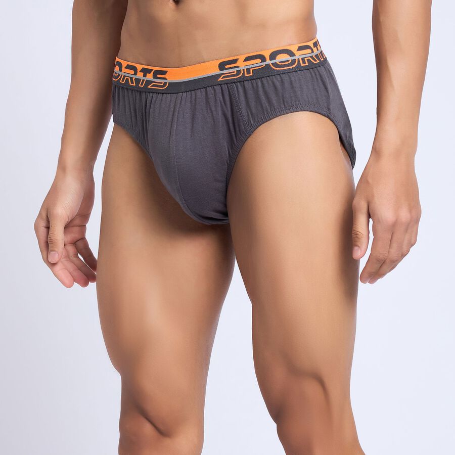 Men's 100% Cotton Briefs, Navy Blue, large image number null
