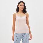 Women's Soft Pink Cotton Spaghetti Neck Slip, Light Pink, small image number null