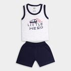Infants' 100% Cotton Baba Suit, Navy Blue, small image number null