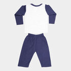 Infants Printed Cotton Baba Suit, Navy Blue, small image number null