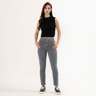 Women's Muted Steel Grey Skinny Fit High-Rise Jeans, गहरा ग्रे, small image number null