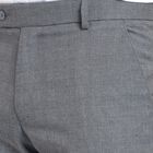 Men's Slim Fit Formal Trousers, गहरा ग्रे, small image number null