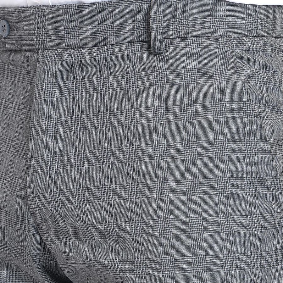Men's Slim Fit Formal Trousers, गहरा ग्रे, large image number null