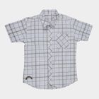Boys Off-White Cotton Classic Collar Casual Shirt, Off White, small