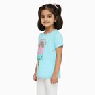 Girls' 100% Cotton T-Shirt, Aqua, small image number null