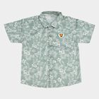 Infants Green Cotton Casual Shirt, हल्का हरा, small