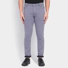 Men's Slim Fit Casual Trousers, गहरा नीला, small image number null