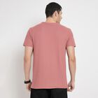 Men's Round Neck Half Sleeves T-Shirt , Pink, small