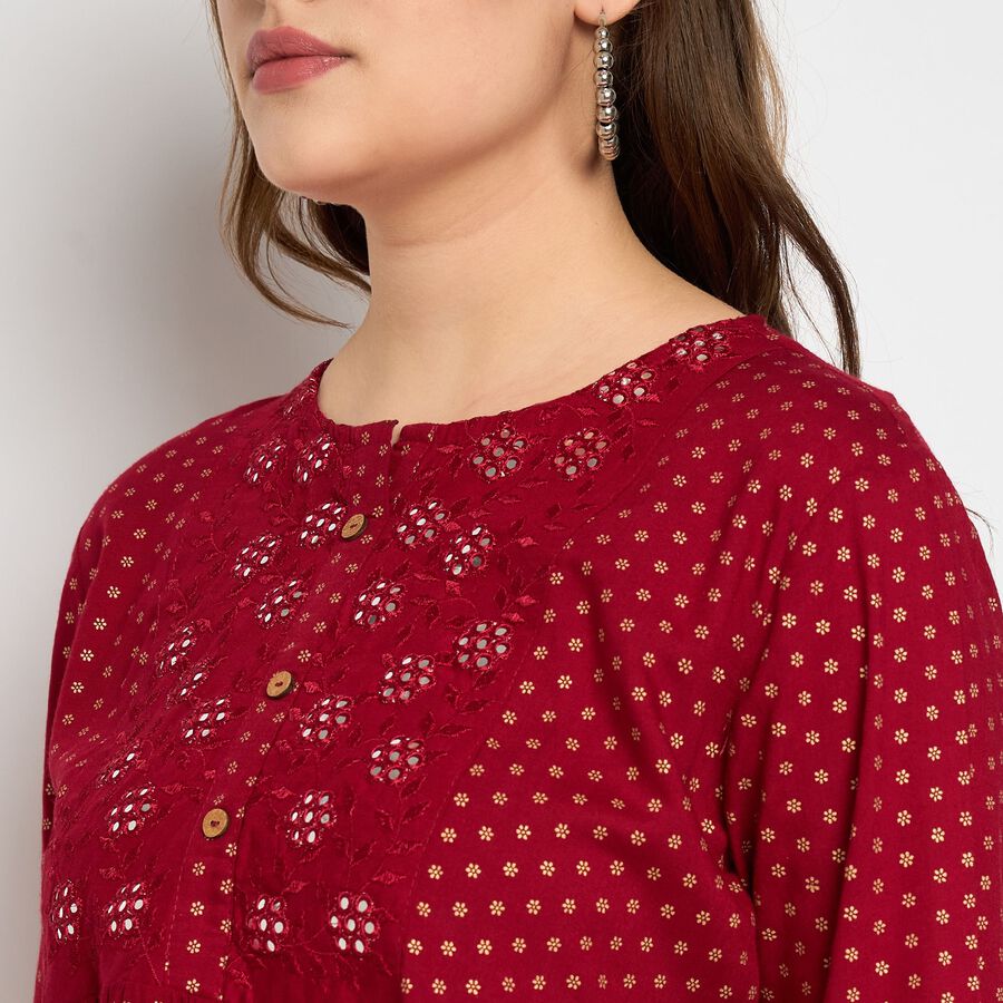 Ladies' Kurti, मरून, large image number null
