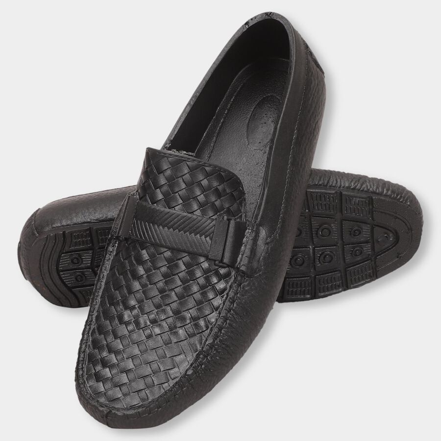Men's Slip-On Casual Shoes, काला, large image number null