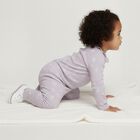 Infants Peach and Lavender Cotton Round Neck Casual Hipster Set, लाइलेक, small image number null